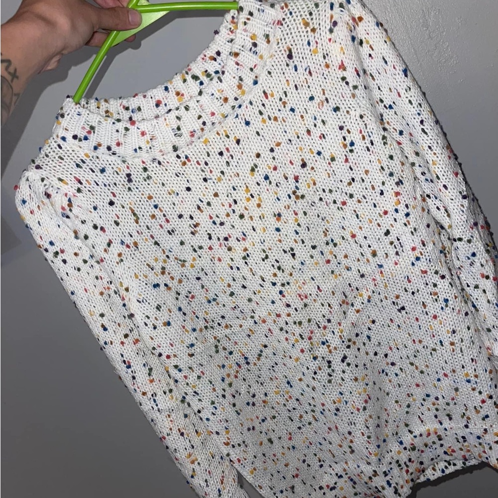 small confetti sweater